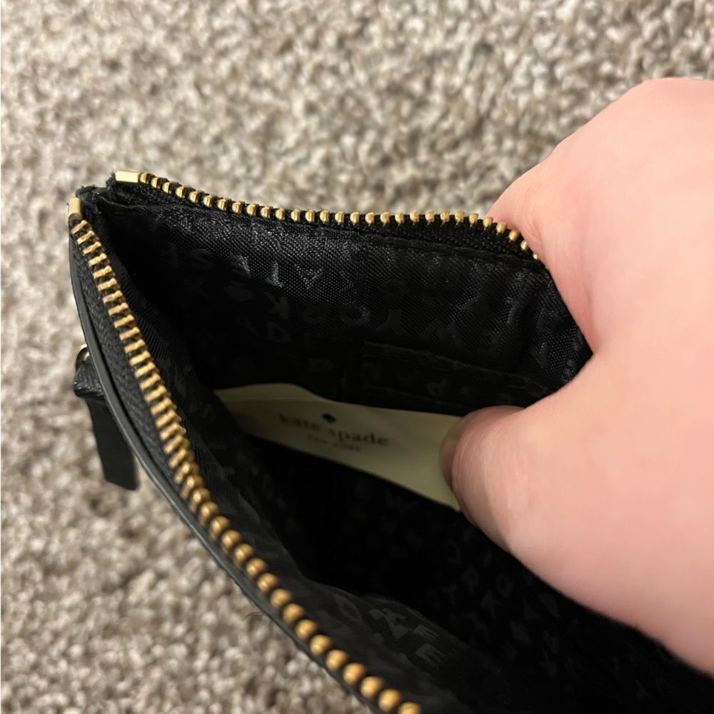 Kate Spade Black Laurel Way Saffiano Leather Wristlet - Picture 12 of 14
